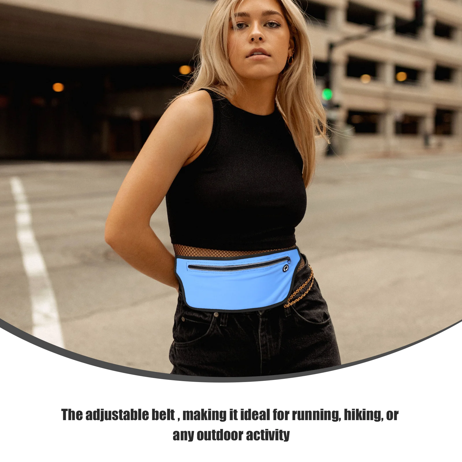 

Slim Waterproof Waist Pouch Phone Holder Adjustable Running Belt Bag for Outdoor Marathon Hiking Fitness Jogging