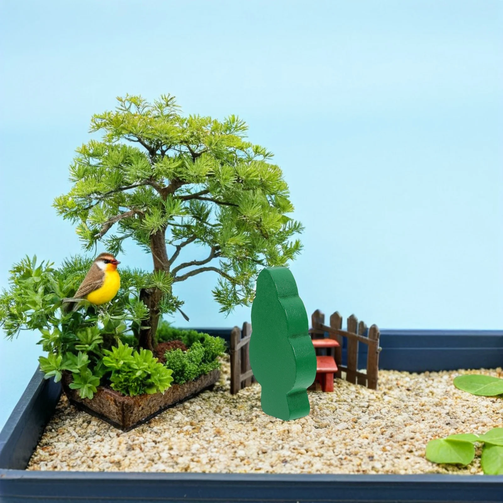 Mini arbres en bois, 6 pièces, Texture, petit décor de paysage pour maison de poupée créative, installation de Table de sable, bricolage