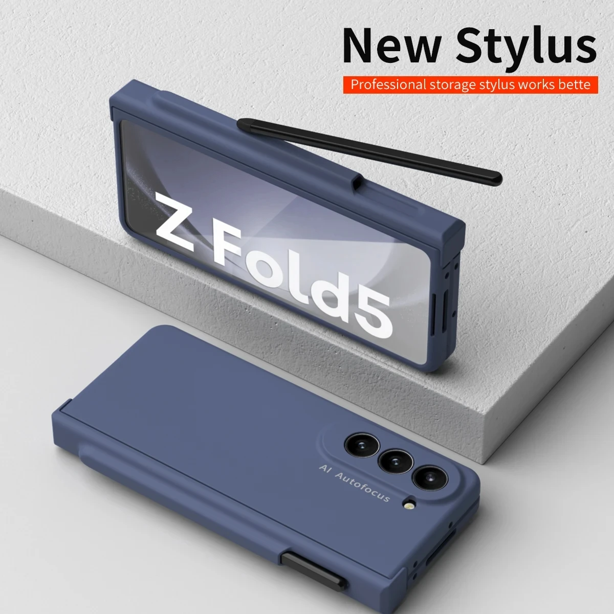 Stylish case film integrated case for Samsung zfold5 4 Skin sensitive mobile phone case with pen folding protective case