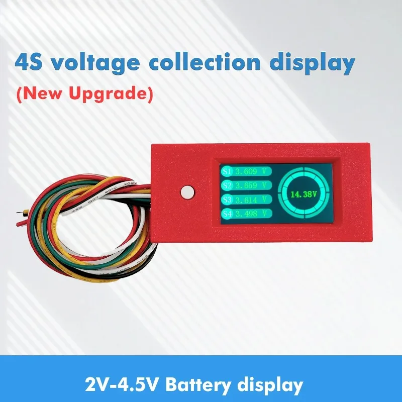 4S Voltage Display Tester with Case for 4S LiFePO4 Lipo LTO Battery BMS Balancer