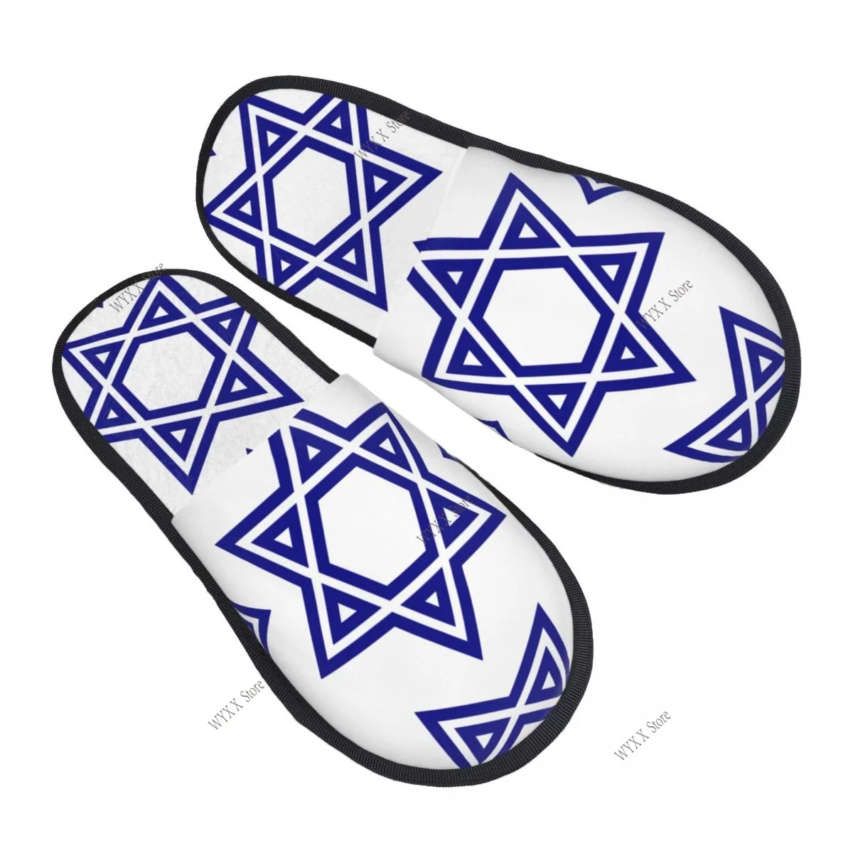 

Домашние тапочки с флагом Израиля, звезда Давида, зимние теплые плюшевые тапочки, модные домашние мягкие пушистые тапочки