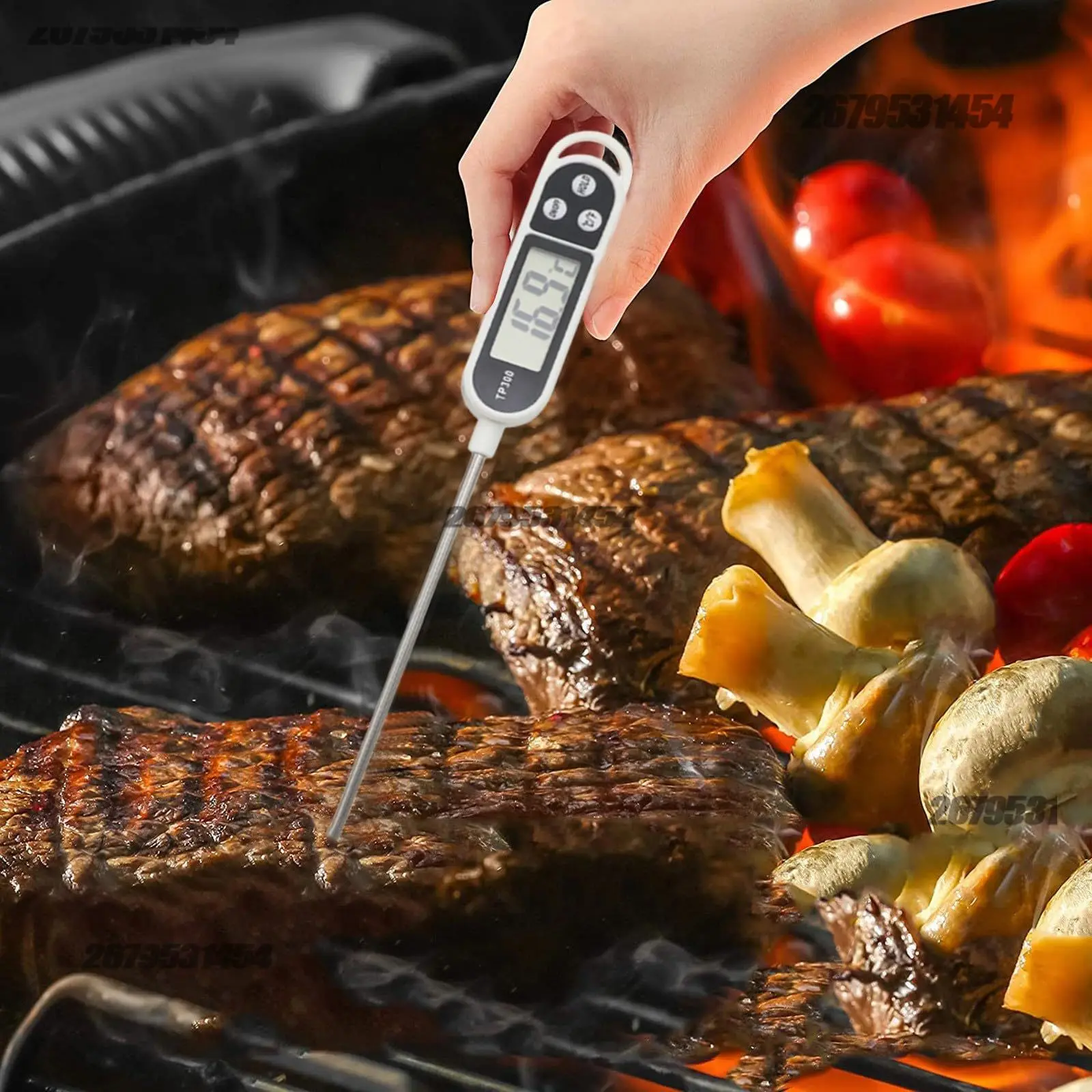 Kitchen Thermometer for Cooking Digital Temperature MeasuringTool for Meat Electronic Food Thermometer LCD Display Food gallery 2
