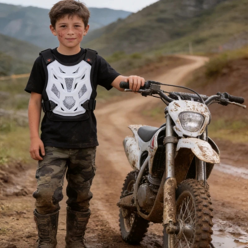 Teenager Motorcycle Riding Armor Vest Off-road Racing Armor Vest Anti-collision Motocross Protection Vest Big Boy Armor Vest