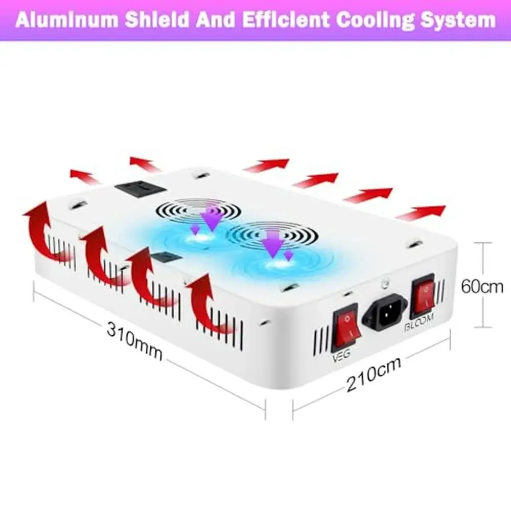 1500 واط LED الطيف الكامل تنمو ضوء ديزي سلسلة تصميم النباتات الداخلية الخضار بلوم النمو كفاءة التبريد مادة الألومنيوم #5
