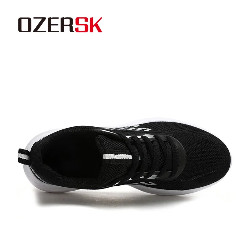 OZERSK Women Shoes Fashion Gym Casual Sneakers Shoes Knitted Classical Soft Comfortable Breathable Female Sneakers