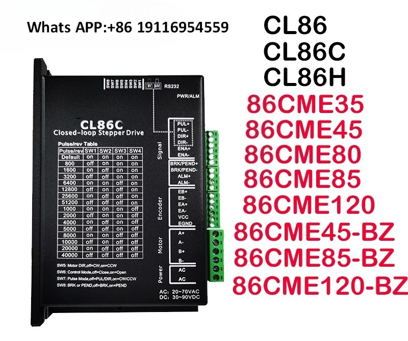 

Драйвер CL86C CL86H, двигатель с замкнутым контуром 86CME85-BZ 45 80 120