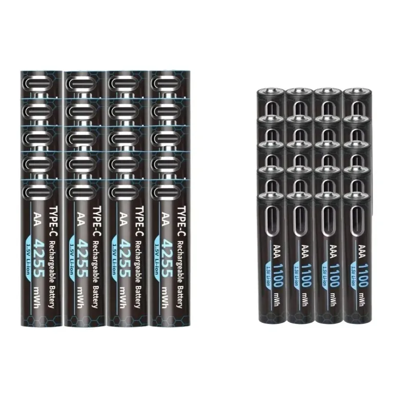 High-quality4255mWh1100mWh1.5V AA+AAA Rechargeable Battery Type-C USB Lithium Battery for Remote