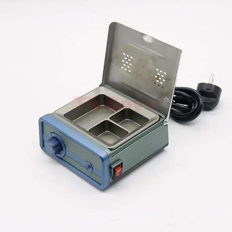 Dental Wax Pot Three-slot Melting Device Thermoregulation 30-130℃ 300W for Dentistry Technician Equipment Lab Tool Supplies