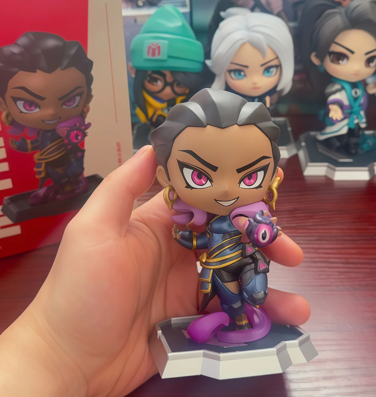 Valorant Chibi Reyna Figure Collectible Game Peripheral Pvc Figurine Desktop Decoration For Adult Game Fans Collection Display view 2