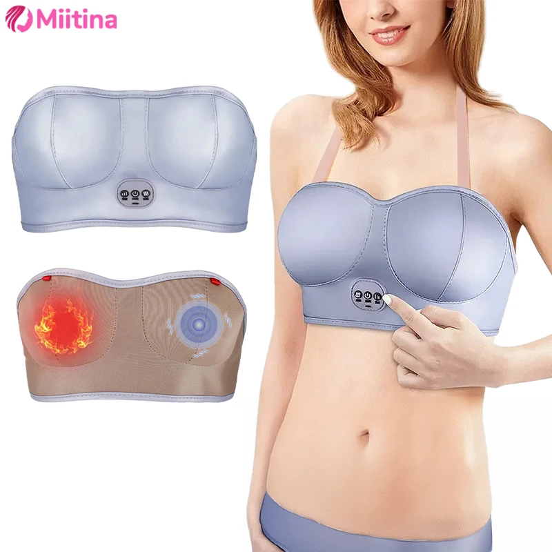 Wireless Breast Massage Bra Chest Enhance Vibration Massager Machine Electric Growth Nursing Bra Chest Enlargement Health Care