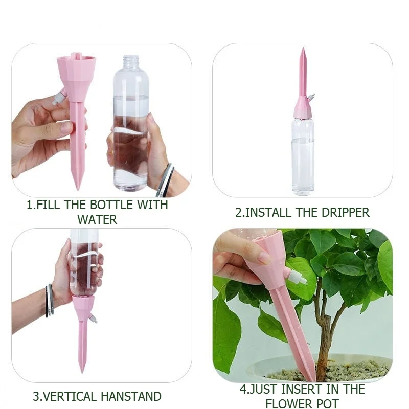 Automatic Drip Irrigation System Adjustable Water Dripper Self Watering for Potted Plants Greenhouse Garden Kit