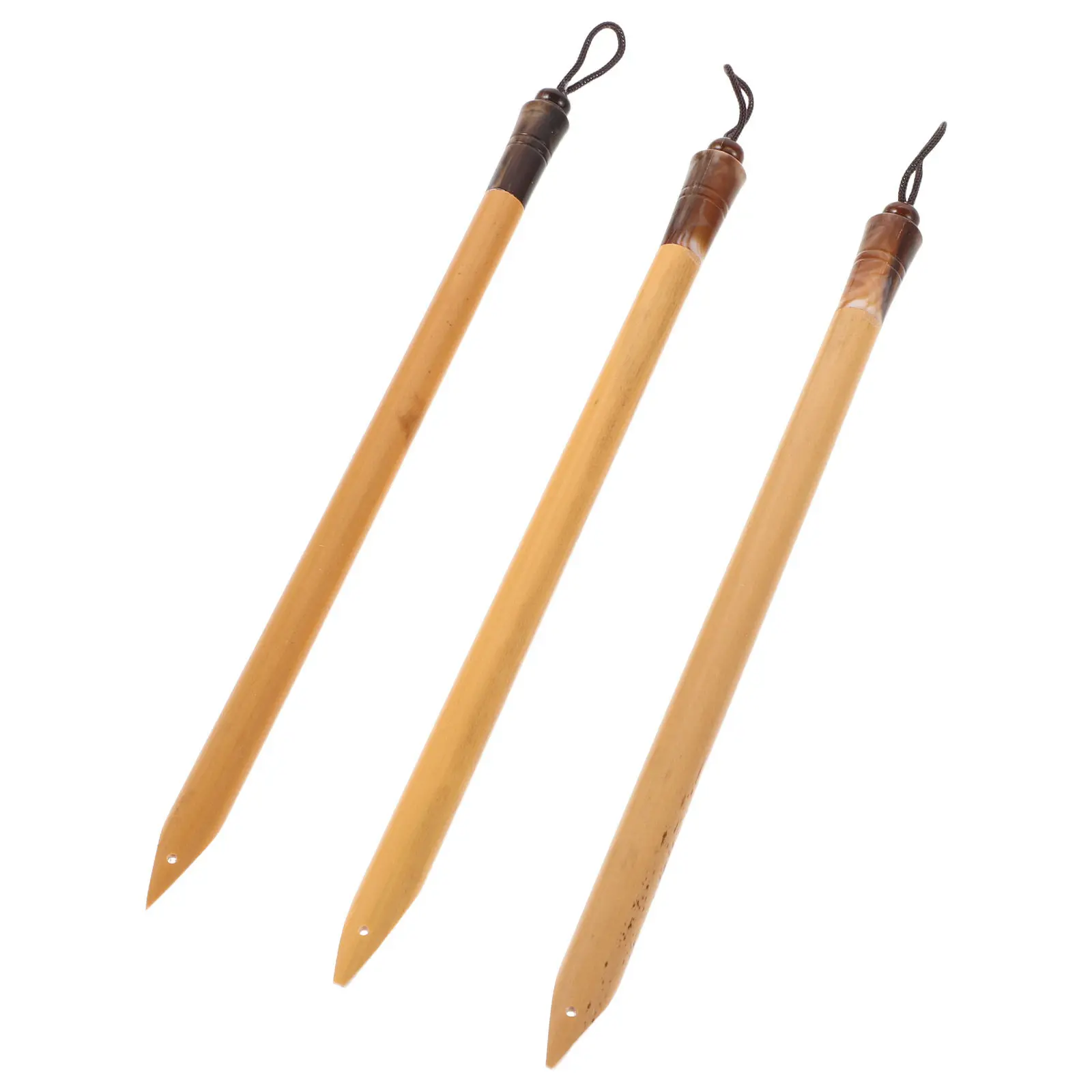 

Набор из 3 бамбуковых каллиграфических ручек с плоским наконечником для рисования, традиционной чернильной живописи, керамики и рукоделия