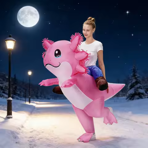 Adult inflatable salamander funny costume riding salamander dress up Christmas Halloween Carnival cosplay inflatable dress up