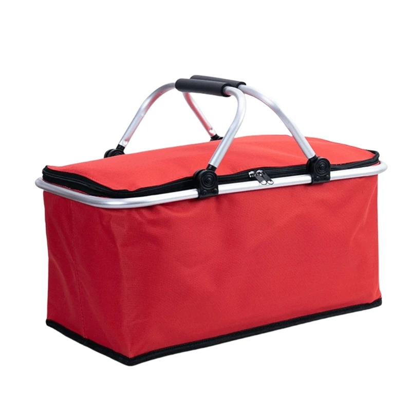 กระเป๋าอเนกประสงค์ 30L ตะกร้าฉนวนพับได้สำหรับปิกนิกและร้านขายของชำ Drop shipping