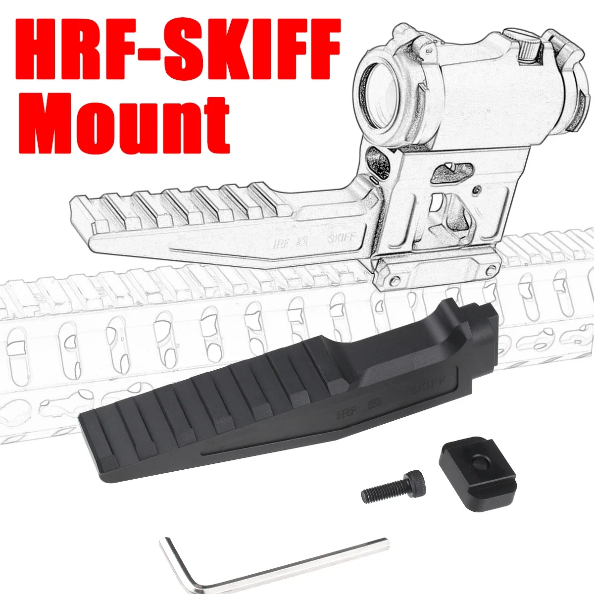 6-Slot HRF SKIFF Fast Riser Mount UNITY Halterung Picatinny-Schiene FTC 2,26" Optik-Riser-Halterung für T01 T02 NGAL Airsoft-Waffen – Detail 1