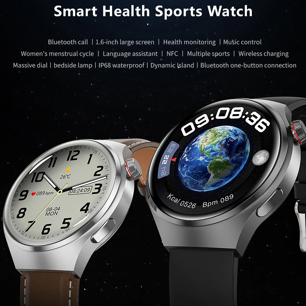 2025 New Smart Watch Heart rate Health Monitor Bluetooth Call NFC GPS Tracker IP68 Waterproof SmartWatch Men Women For HUAWEI image 2