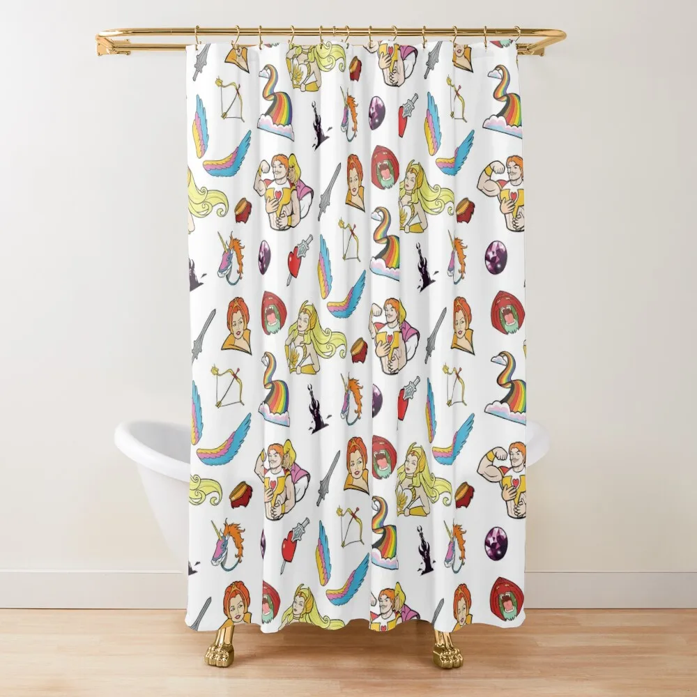

HE BOW PATTERN Shower Curtain For Shower Bathroom Shower Set Anime Bathroom Bathroom Curtain