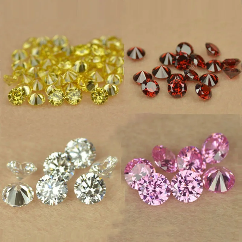 

1.0-10.0mm Various Colors Cubic Zirconia Stones AAAAA round Brilliant Cut Synthetic Gems for Jewelry Making