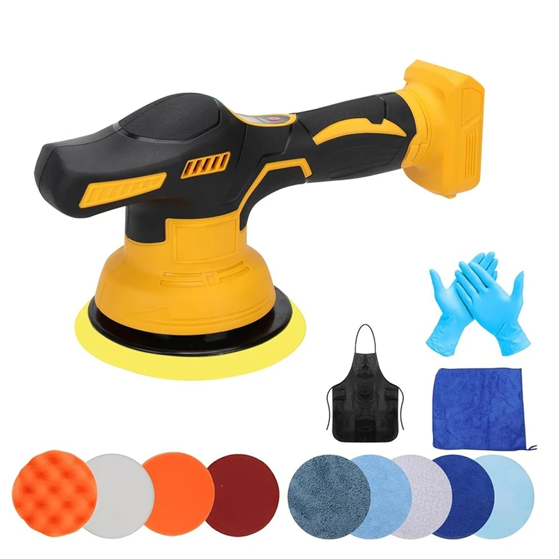 

Cordless Car Polisher For Dewalt 20V Battery 8Variable Speed 3500RPM Car Buffer Polisher For Car Detailing Waxing