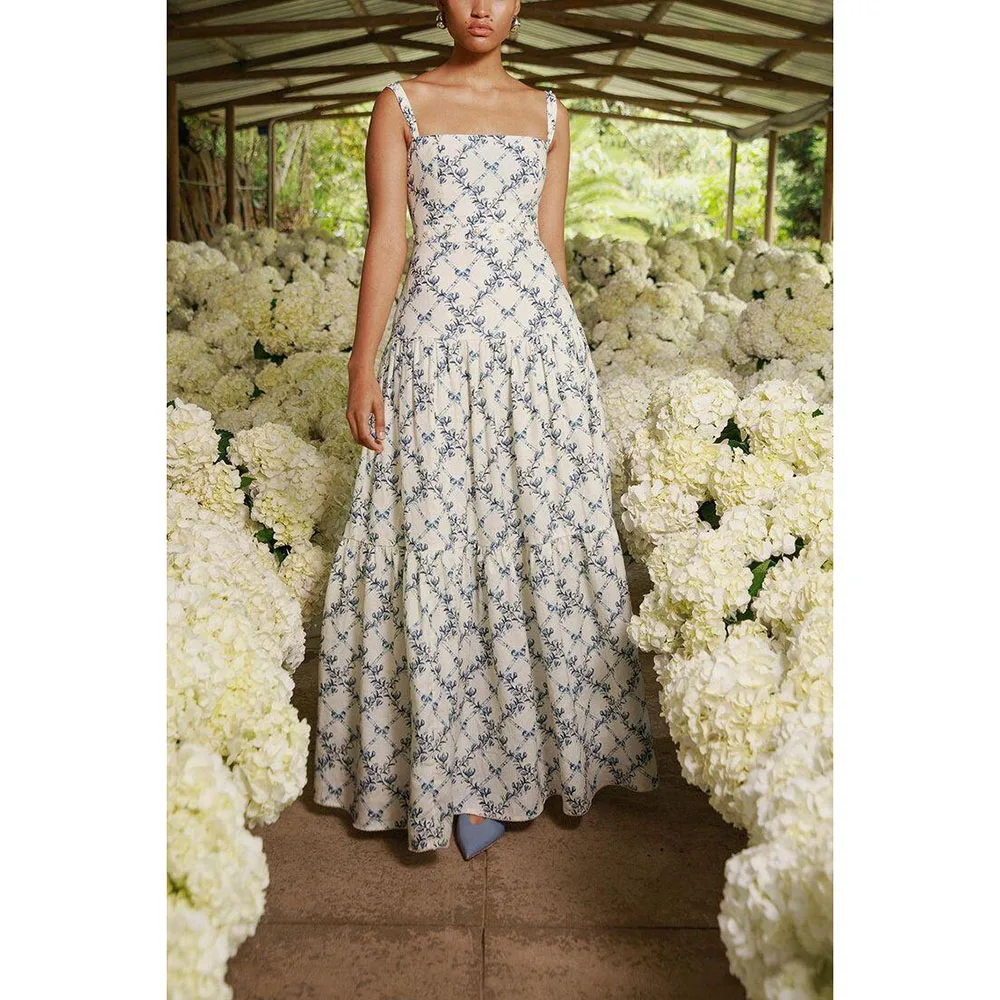 Pastrol White Evening Dresses Square Collar Spaghetti Strap Sleeveless High Quality Banquet Celebrity Simple Female Gowns
