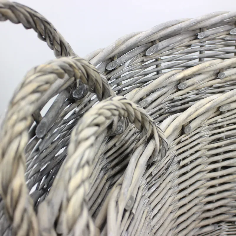 Natural Willow Woven Laundry Basket Large Capacity Dirty Clothes Hamper Storage Bin for Bedroom Bathroom Organizer Home Decor