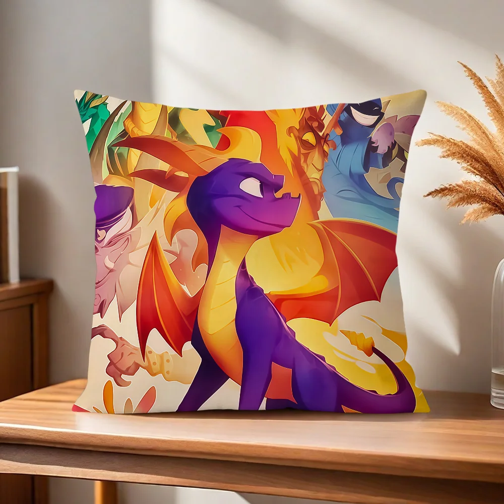 S-Spyro Game Pattern Kissenbezug Kissenhülle für Zuhause, Sofa, Wohnzimmer, Büro, Café, Auto. – Detail 5
