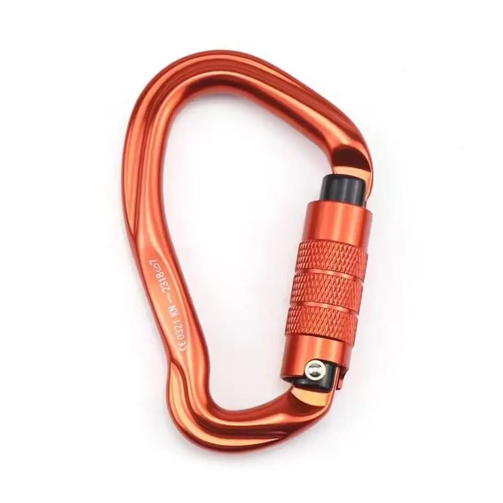 7075 Aviation Aluminum Safety Auto Lock Buckle Pear-shaped Electrophoresis Professional Carabiner Rappelling Safe