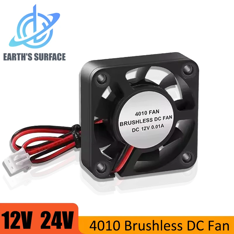 Drukarka 3D 4010 Bezszczotkowy wentylator DC 12V 24V 40*40*10mm Wentylatory chłodzące o niskim poziomie hałasu Dmuchawa Łożysko kulkowe Tuleja Łożysko hydrauliczne
