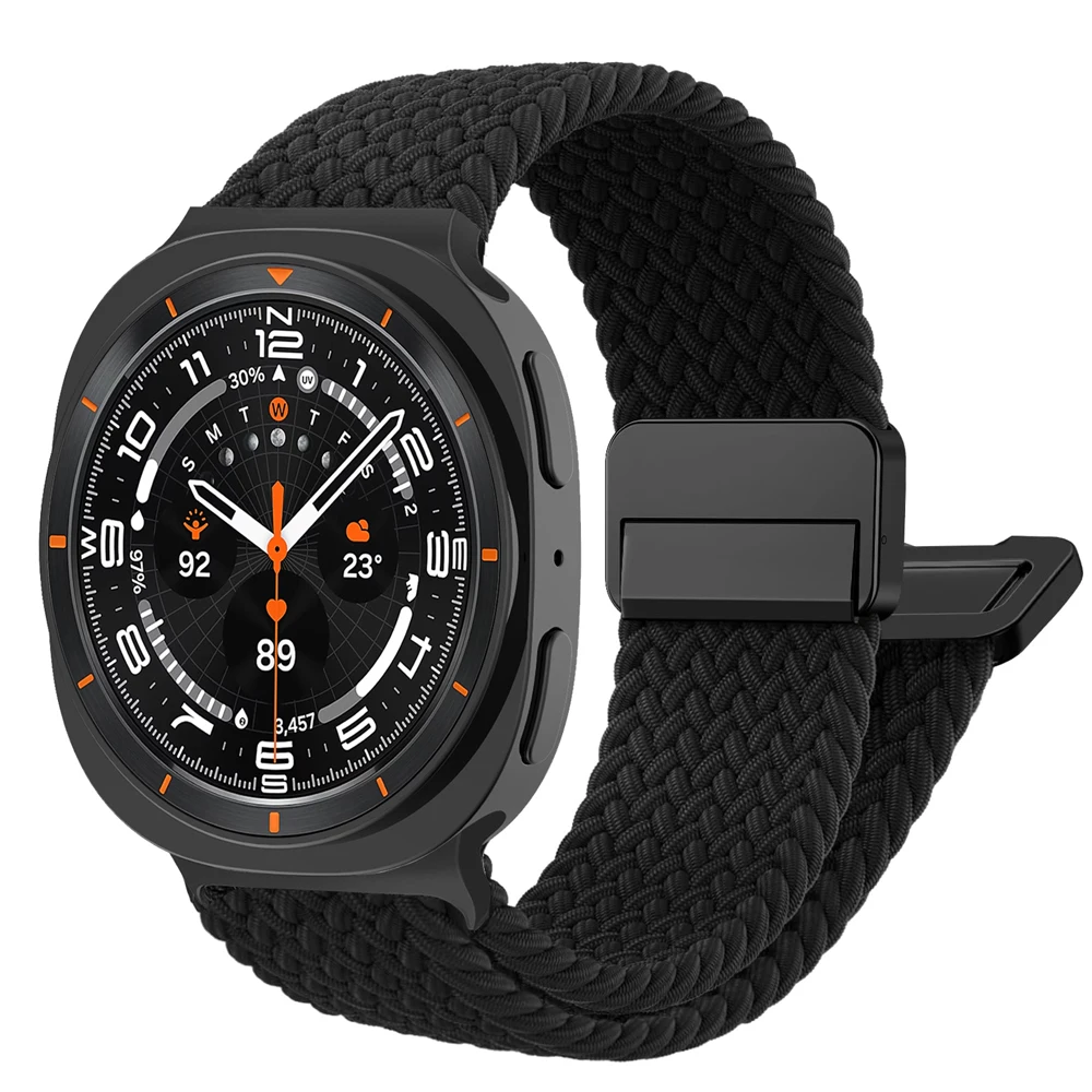 Magnetic Braided Band For Samsung Galaxy Watch 9 8 Strap 44mm 40mm Nylon Bracelet Correa Pulseira Galaxy Watch 8 Classic 46mm
