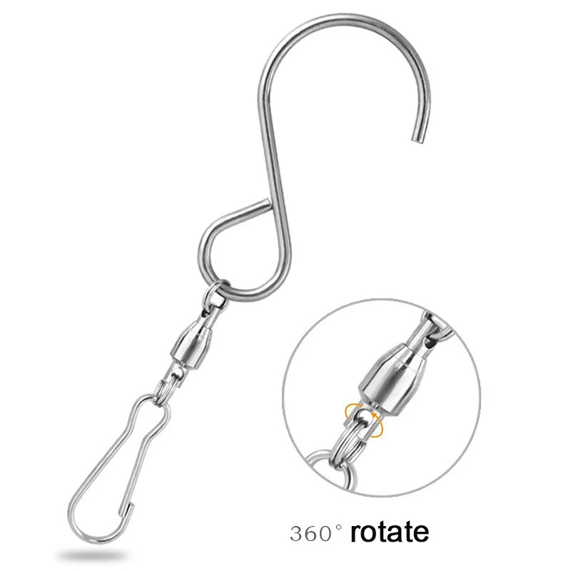 5/10pcs Multi-Purpose S-Shape Swivel Hooks Clips for Hanging Wind Spinners Wind Chimes Crystal Twisters Household Organizer Hook - view 5