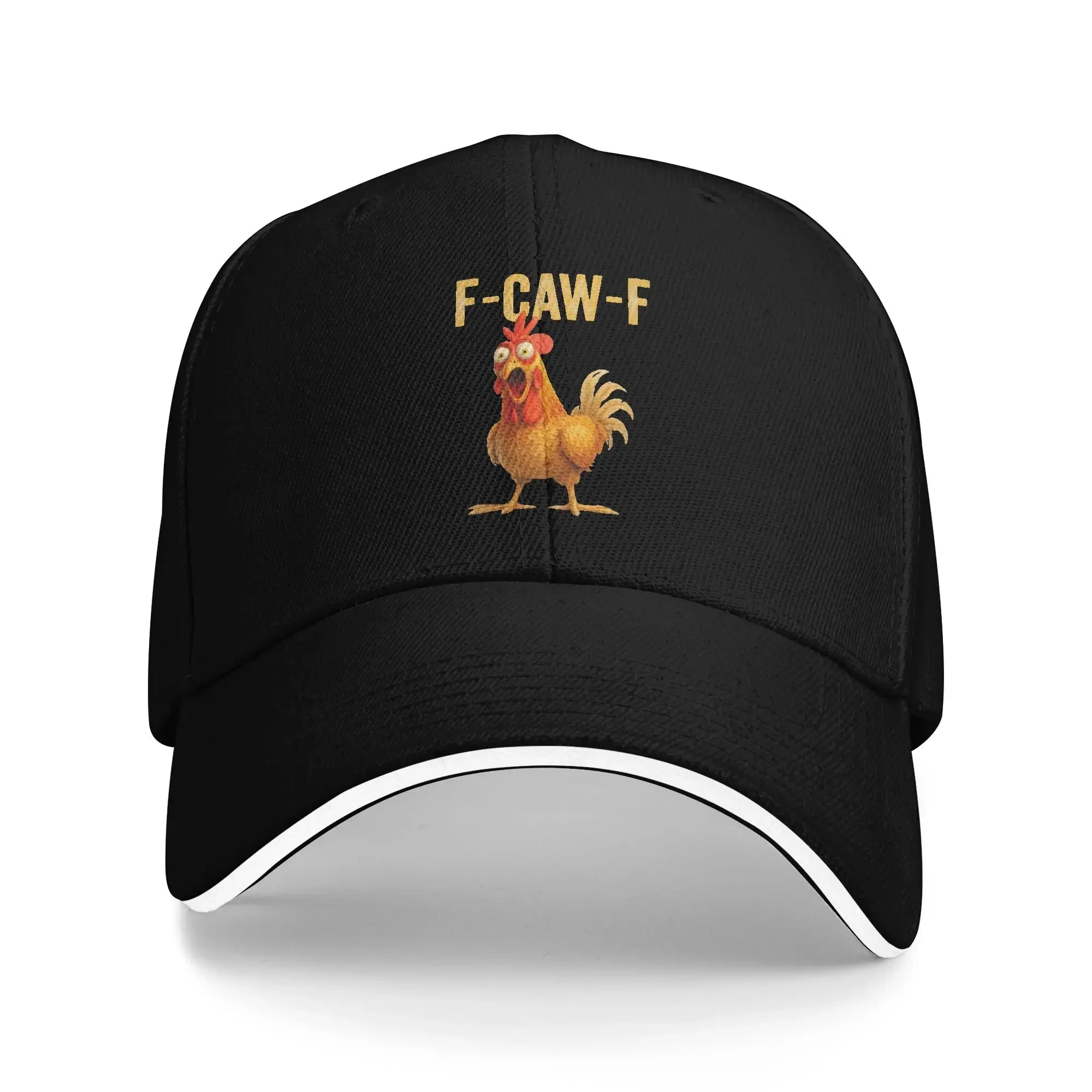 Funny F-CAW-F Crow Trucker Hat, Trendy Adjustable Sports & Outdoor Cap for Men, Hats for Women, Everyday Commute Use, Fits Most Head Sizes, Trendy Trucker Hat, Casual