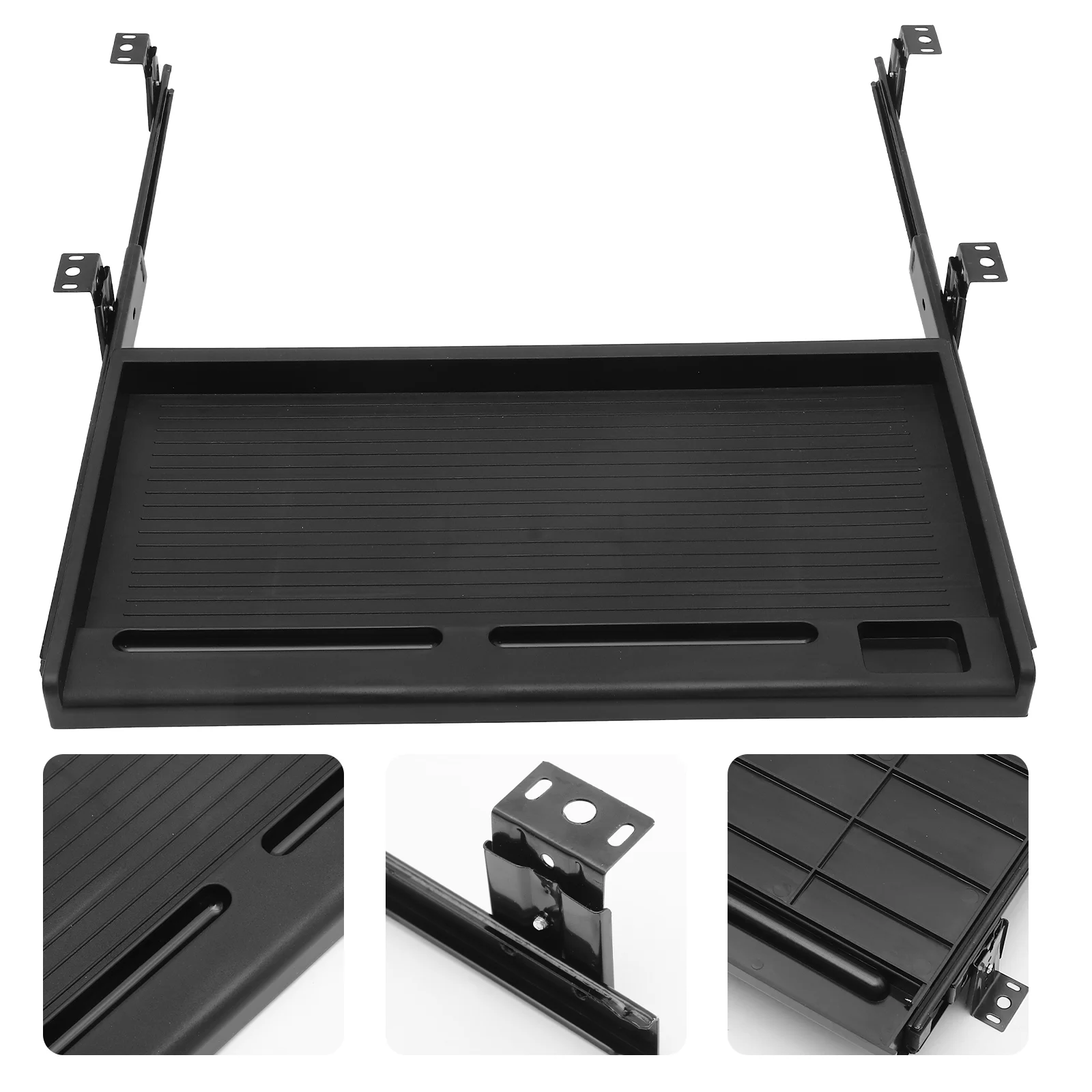 Commercial Squeegee Refills Keyboard Tray under Drawer Slide Desk Black Office Grip Stickers