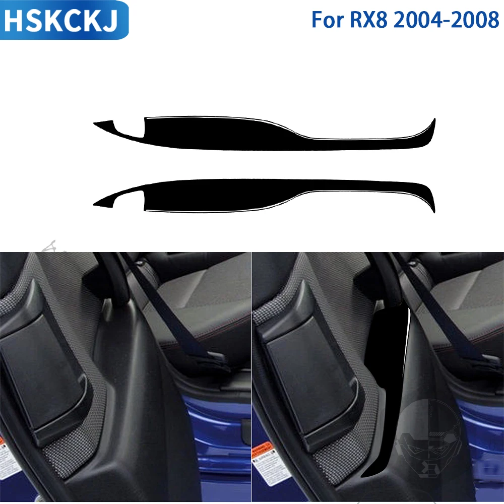 

For Mazda RX8 2004 2005 2006 2007 2008 Accessories Car Interior Black Plastic Rear Armrest Panel Trim Sticker