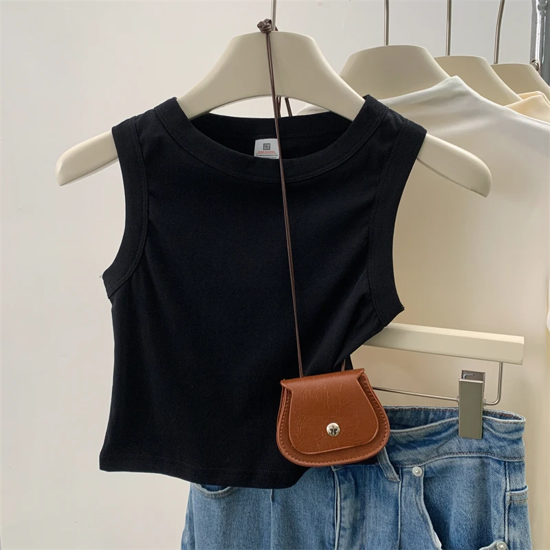 2026 Tank Top for Women Ribbed Down Sleeveless Blouse Solid Color Casual Women's Teens Trendy Basic Summer Tops image 5
