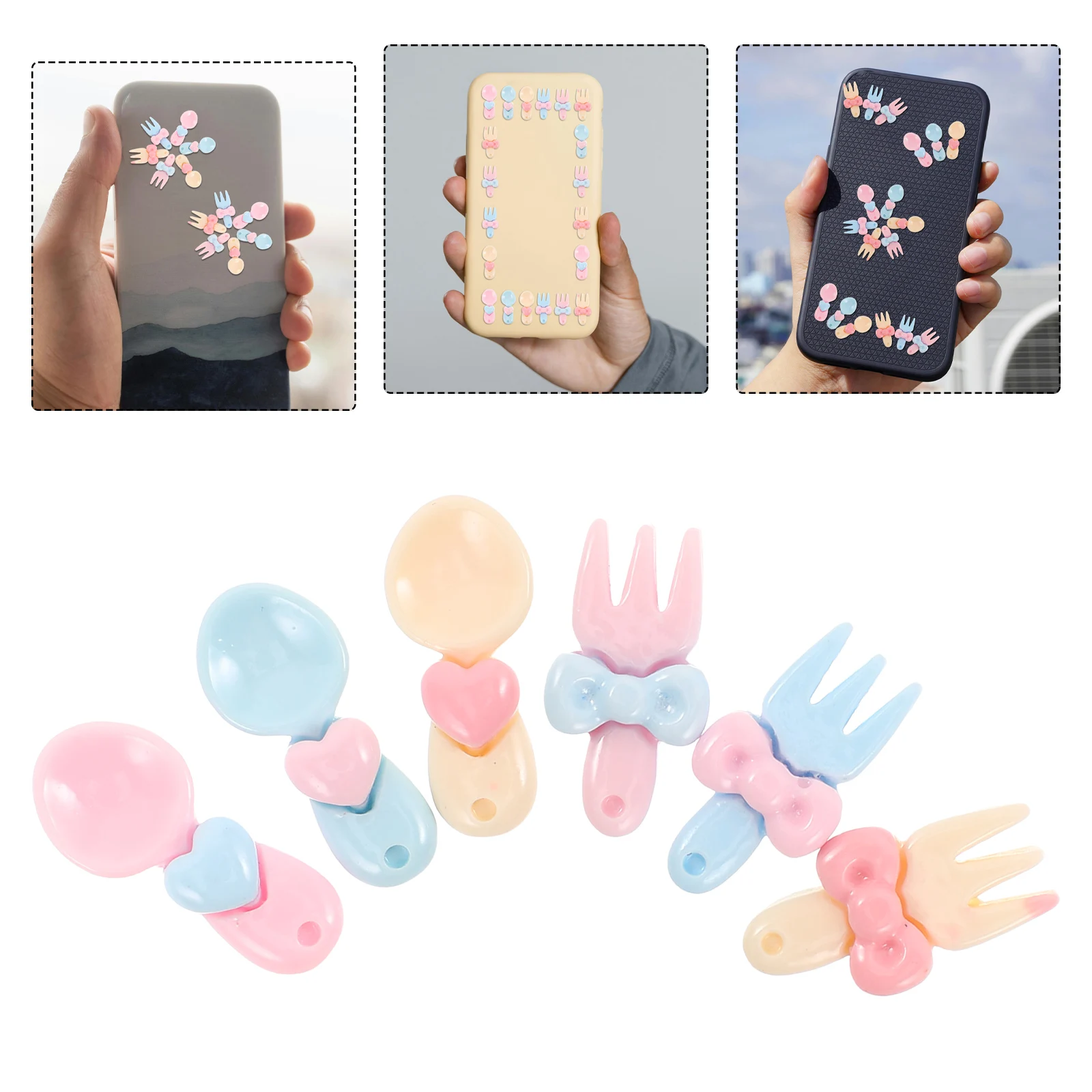 

60 Pcs Phone Case Decoration Decorative Charms for Cellular Telephones Decorations Mobile