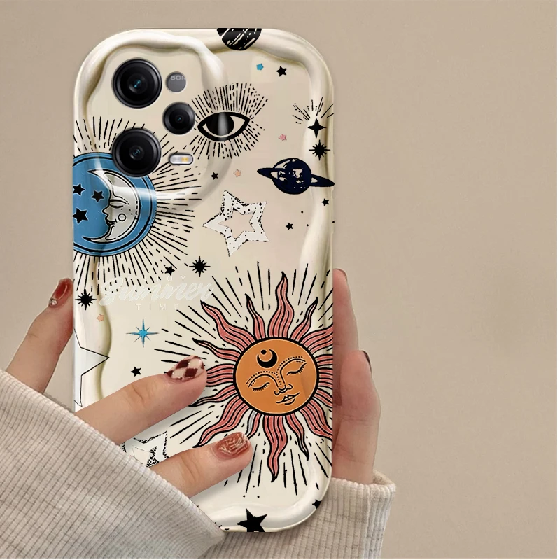 حافظة إبداعية لبطاقة التارو Sun Moon لهاتف Xiaomi Redmi Note 14 13 12 11 10 9 Pro Plus 14S 12S 11S 10S 9S Redmi 14C 14R 13C 12 4G 5G