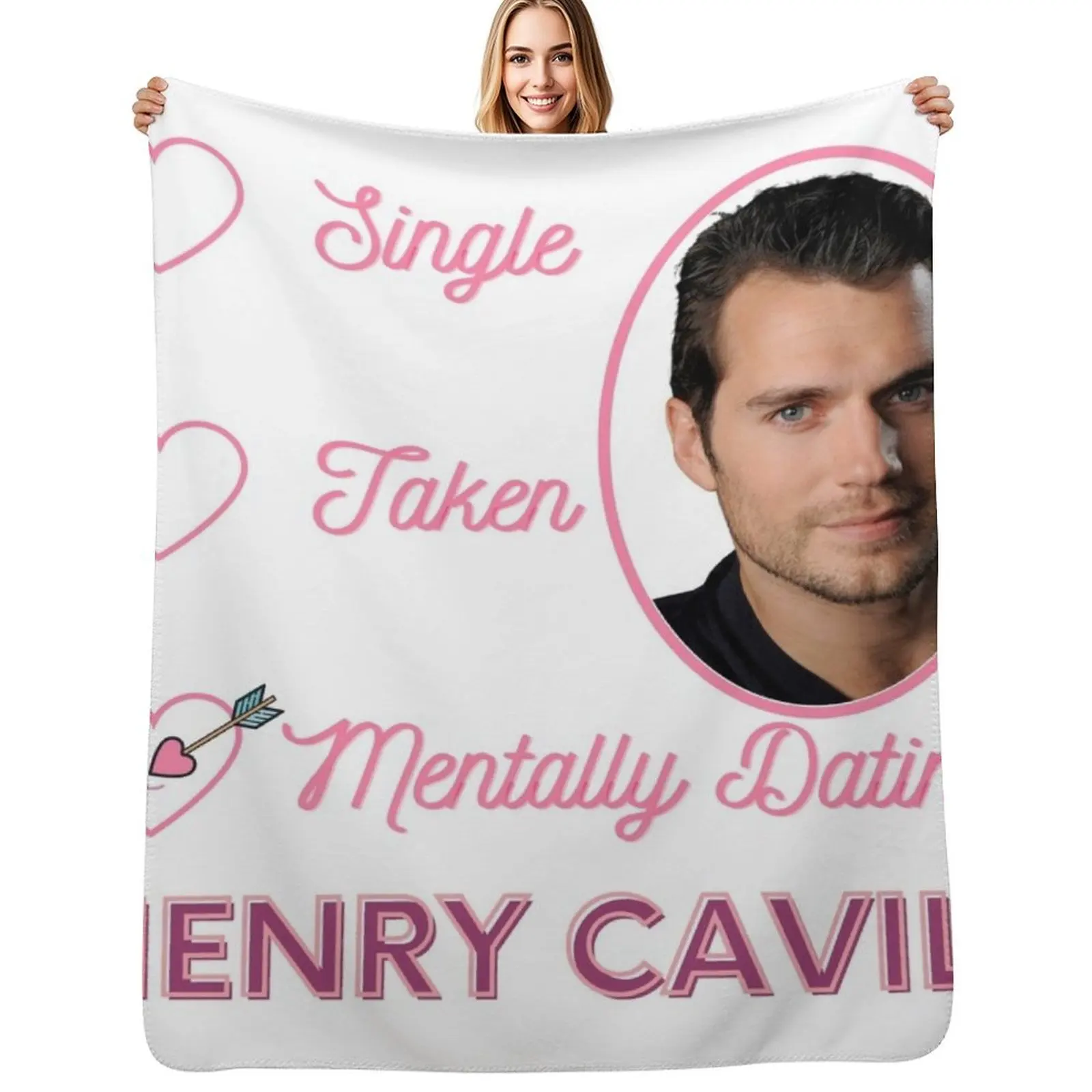 Mentally Dating Henry Cavill Throw Blanket Soft Breathable Blanket for Night Sleeping