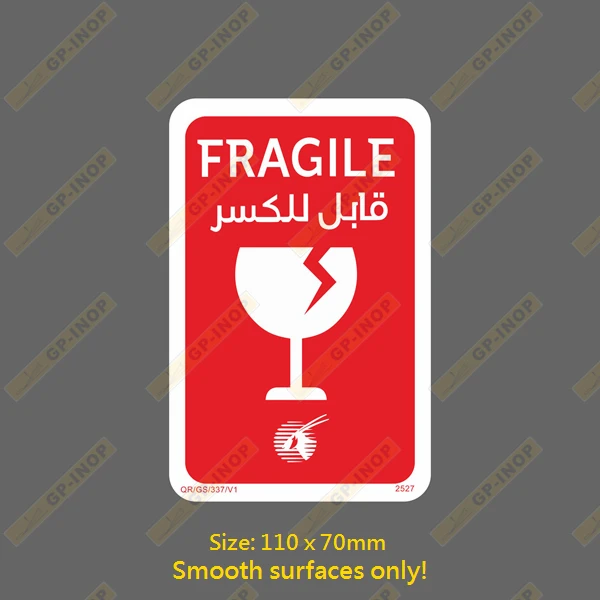 Pegatina de equipaje frágil, pegatinas impermeables de vinilo de aviación de Qatar Airways para equipaje divertido, pegatinas de dibujos animados para coche, portátil