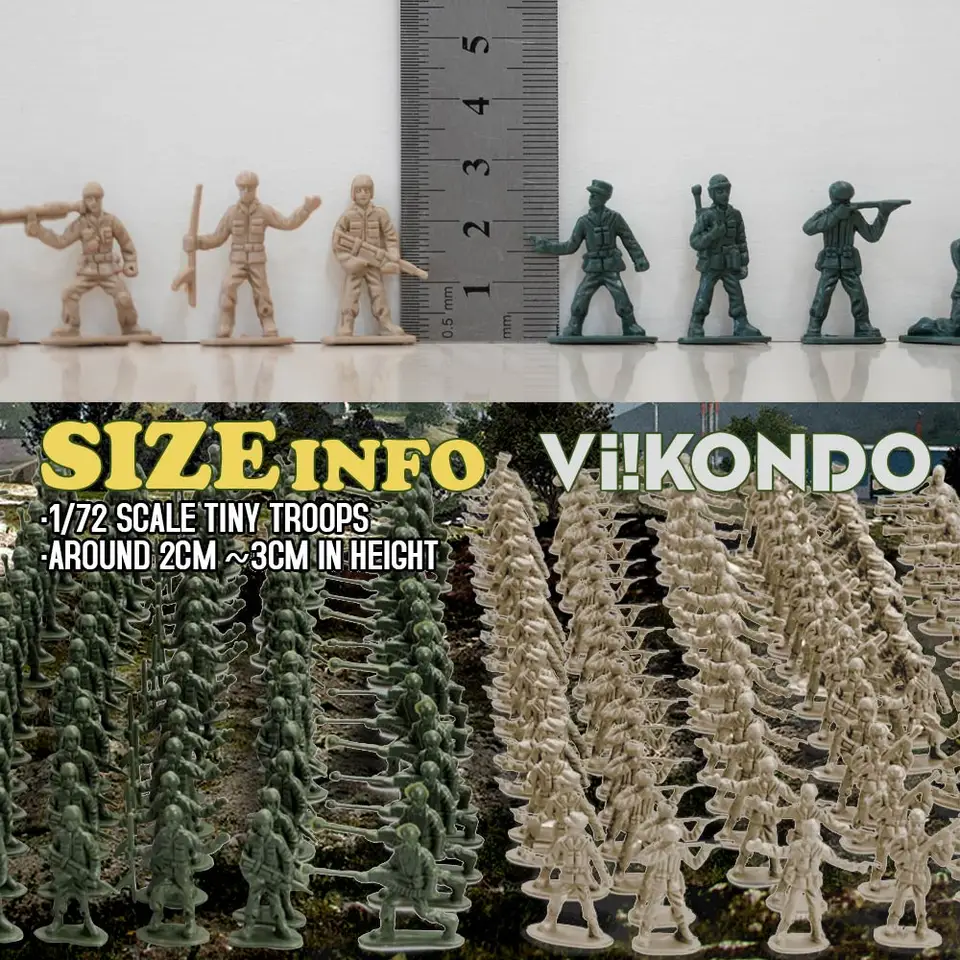 ViiKONDO 陸軍男性おもちゃの兵士 1/72 ミニプラスチックアクション