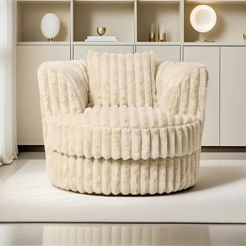 High-density foam flannel 360 ° rotating comfortable single sofa armchair