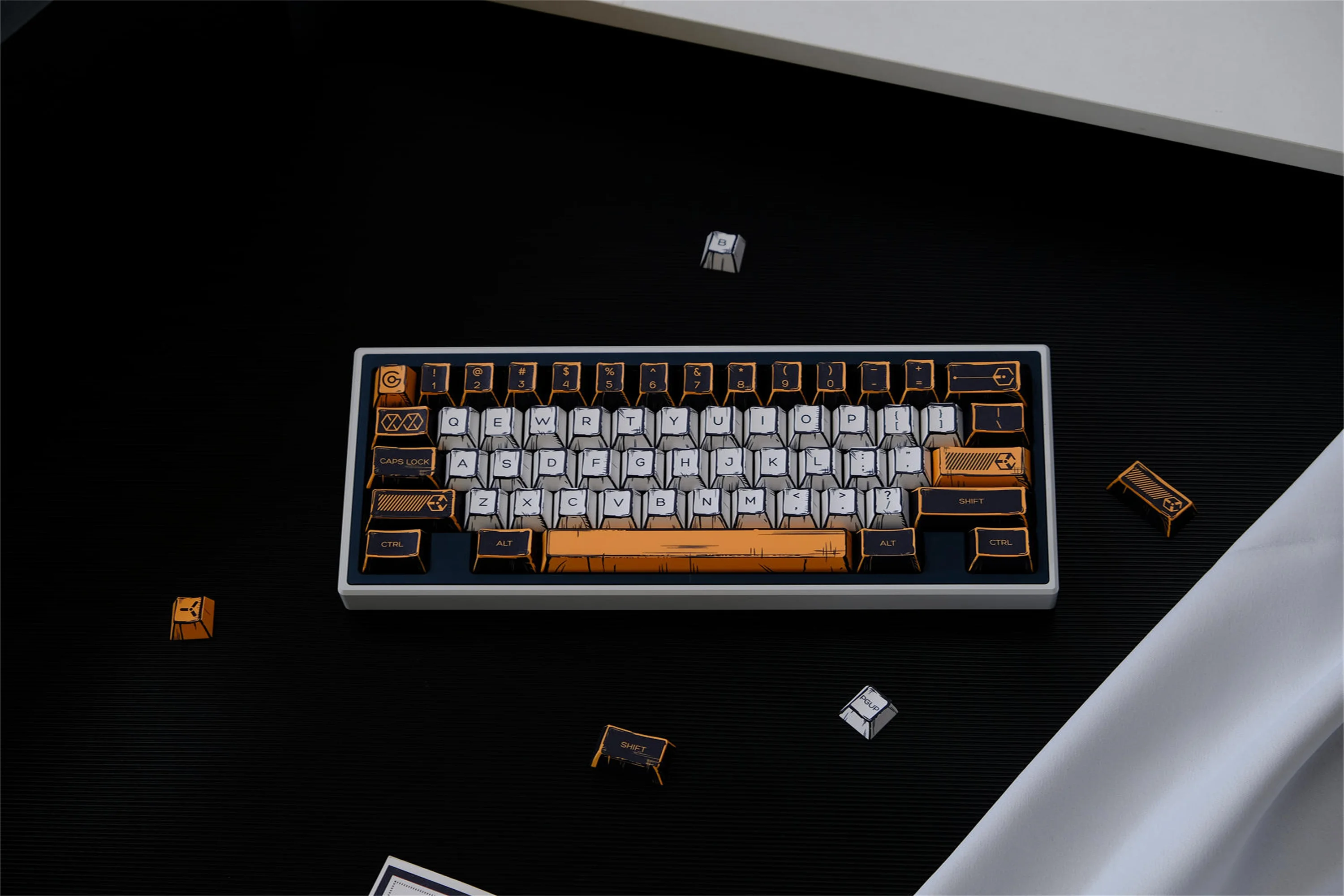 Virtual War Comics Keycaps 147 Keys PBT Keycap CHERRY Profile DYE-SUB For MX Switch Wooting Mechanical Keyboard ISO ANSI Layout