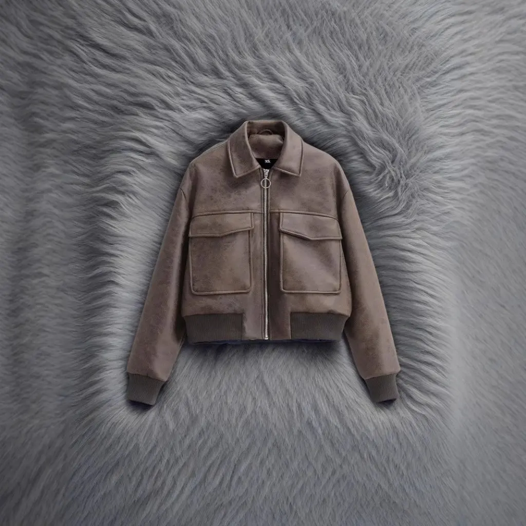 女性の秋のファッションイミテーションレザーアビエイタージャケットコート ZA2025 ヨーロッパスタイルの新しいドレス