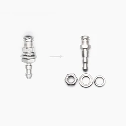 Generador de ozono de acero inoxidable, Analizador de calidad del aire, Conector de lengüeta a hembra, adaptador de Luer, montaje en Panel, ajuste de Luer