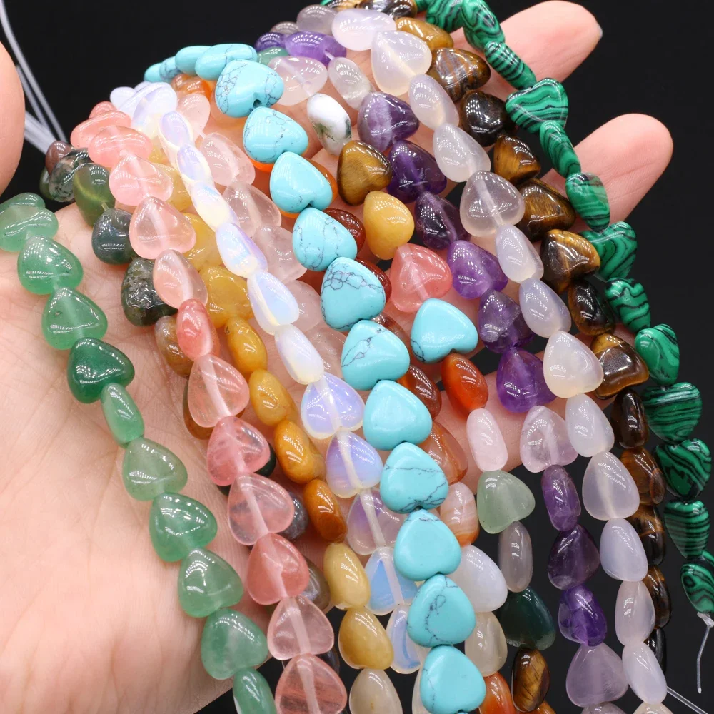 

Natural Stone Beads Heart Shapes Mix Color Exquisite Loose Spacer Beaded For Jewelry Making DIY Bracelet Necklace Accessories