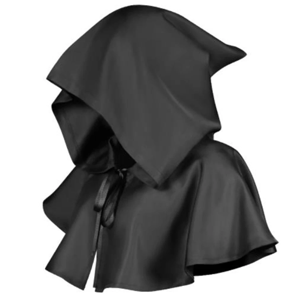 Grim Reaper Death Cape Hooded Cloak Christian Cosplay Medieval Steampunk Priest Halloween Costumes For Women Men Witch