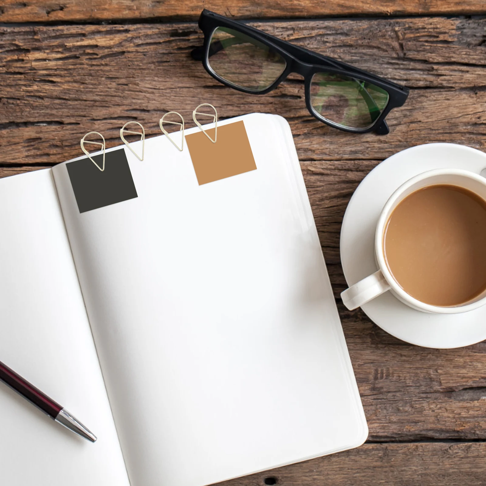 100pcs Water Clips Creative Decorative Office File Document Clips Multiuse School Supplies Metal Stationery Clamp