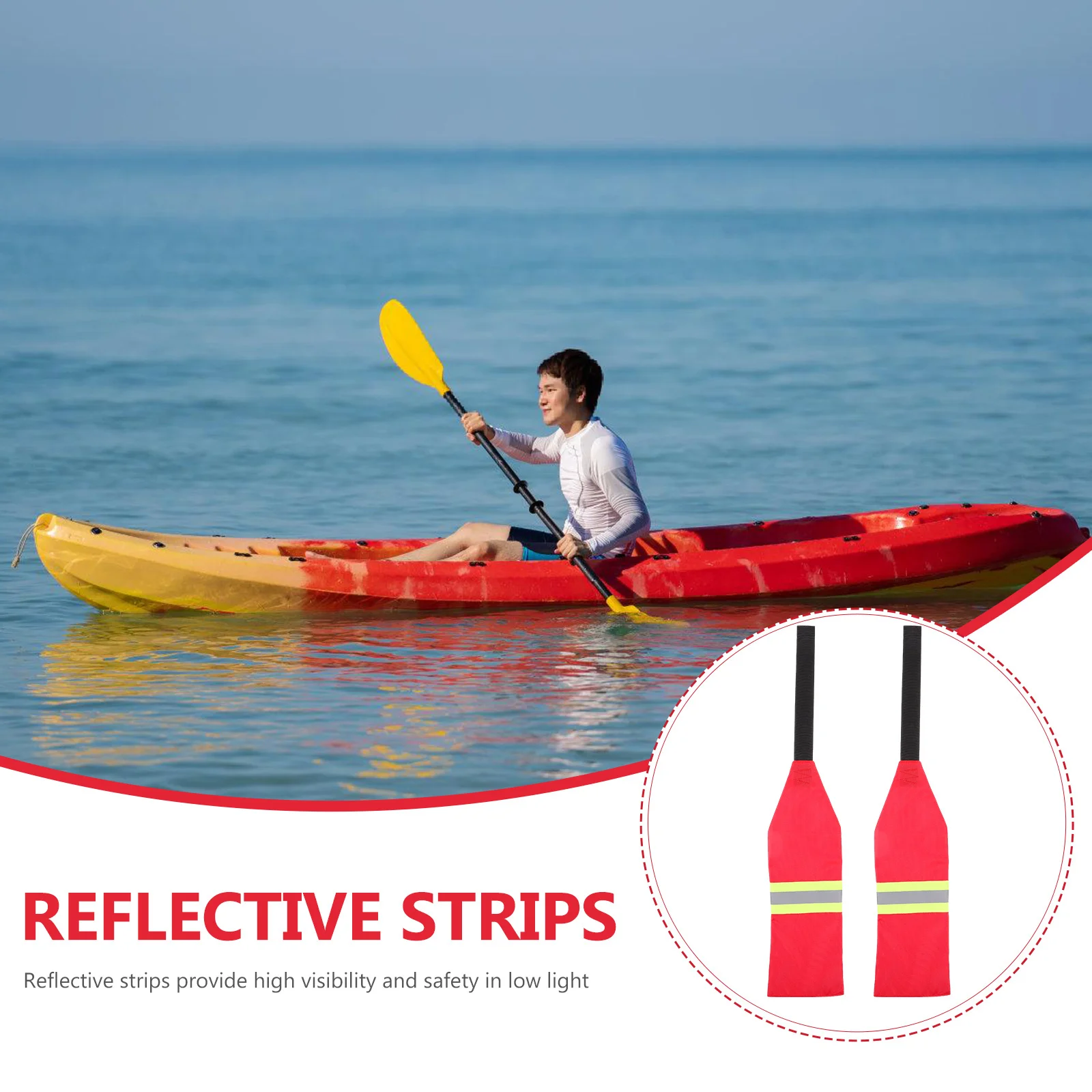 

2pcs Safety Flags 600D Oxford Foldable Towing Flag For Kayak Canoe Boat Truck Trailer Reflective Strips Kayak Towing Flag