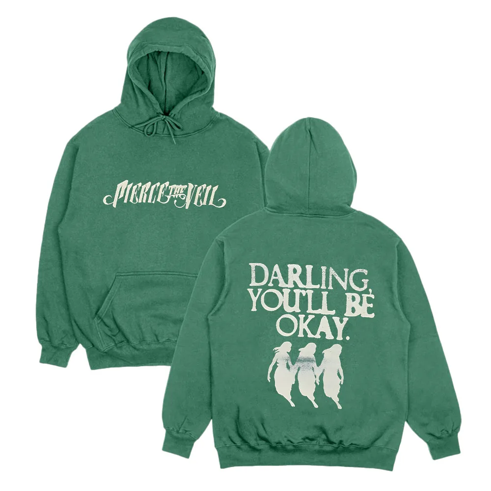 Pierce The Veil Darling You'll Be Okay Hoodie Vintage-Print Streetwear Damen Herren Lässiger Langarm-Hoodie Oversized Sweatshirt – Detail 10