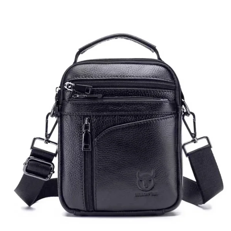 New Men Bag Handbag Genuine Leather Man Brand Crossbody Shoulder Bag Small Business Bags Male Messenger Leather Bags