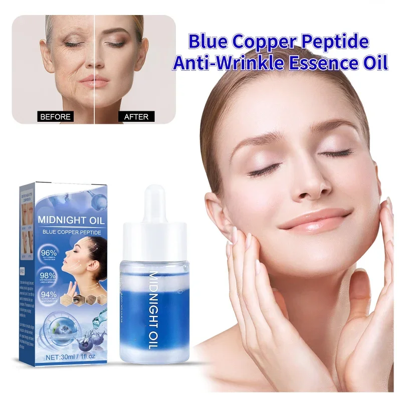 

30ml GHK Cu Vial Blue Copper Peptide Face Serum Anti-Aging Moisturizing Repairing for Skin Care Serum Facial Care